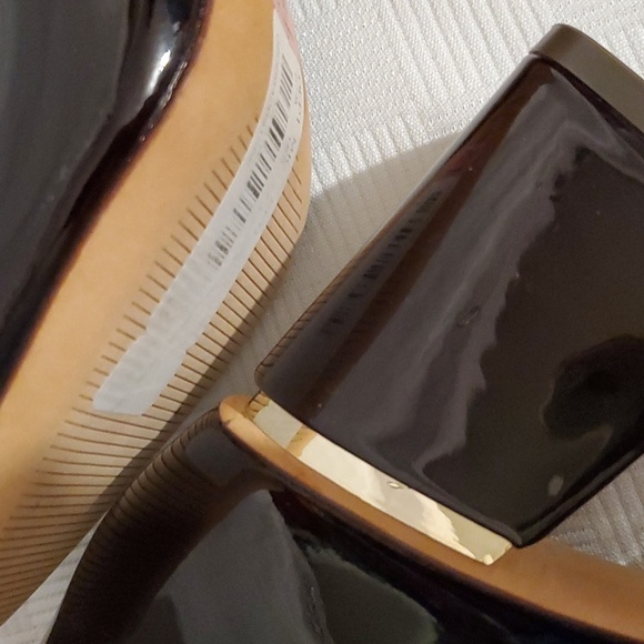 ANTONIO MELANI Black Patent Leather Aalin Block Heel Booties - Picture 10 of 10